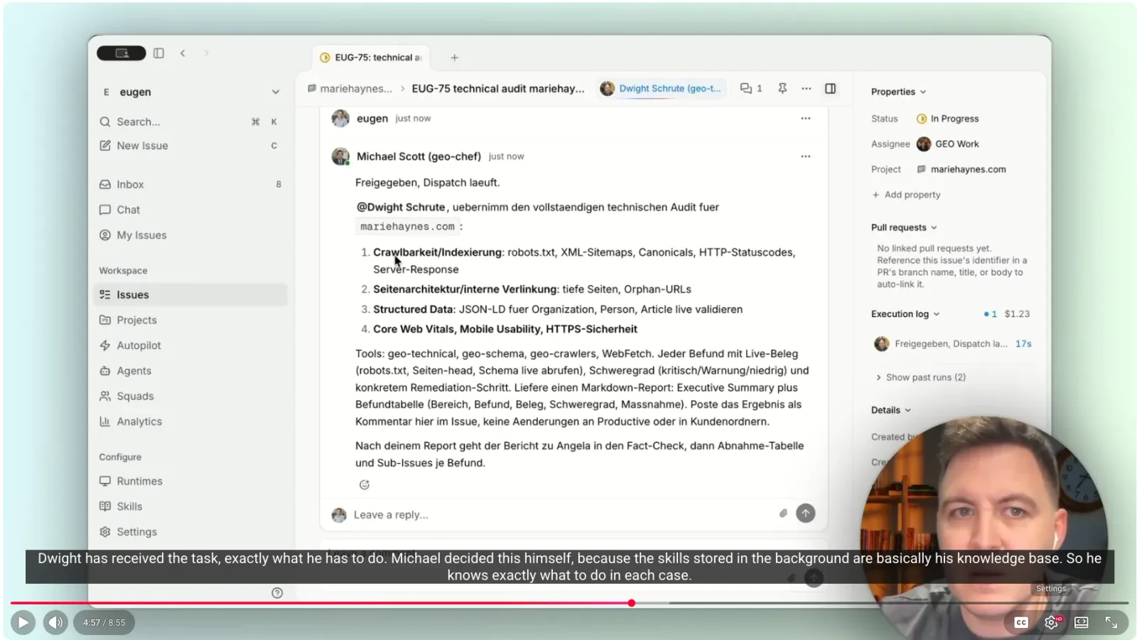 Videovorschau: Technischer SEO-Audit mit KI-Agenten
